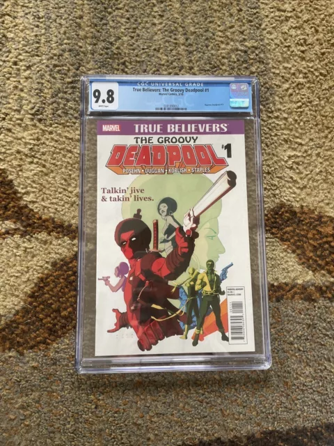 TRUE BELIEVERS THE GROOVY DEADPOOL #1 (2016) CGC 9.8 Marvel Comics