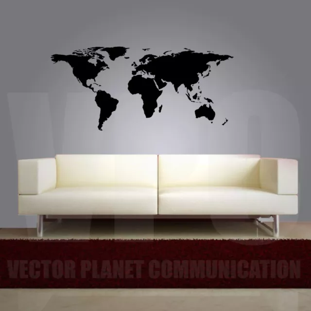 wall stickers planisfero world 120 x 55 adesivo murale cartina mappa mondo a0196