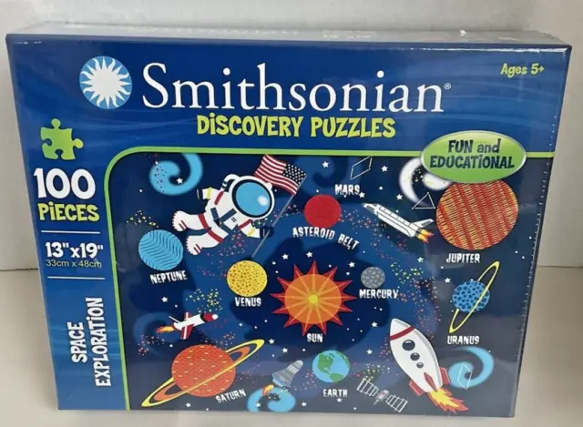 Space Exploration 100 Piece Jigsaw Puzzle 13" x 19" Smithsonian Discovery New