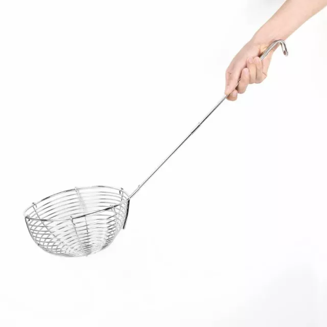 Vogue Vegetable Ladle Made of Stainless Steel with Large Scoop 220(Ø) x 625(L)mm 3