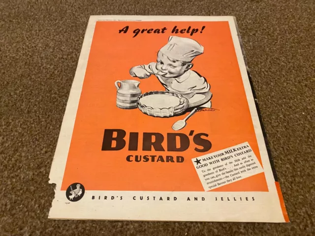 Pp6/2/43 Advert 14X11 Bird's Custards & Jellies. A Great Help!