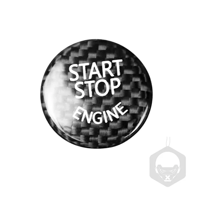 Kohlefaser Automotor Start Stop Knopf Zünd Aufkleber für BMW F/G Chassis 01