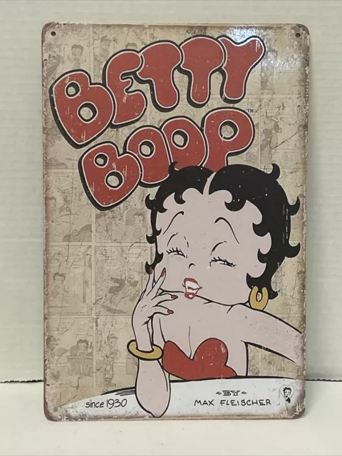 BETTY BOOP - CLASSIC comics  METAL SIGN rustic look since 1930 max fleischer