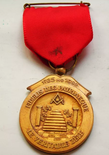 Belle médaille de Loge Maçonnique