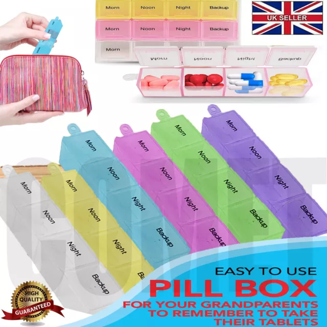 1 Tag Grosser Pillenbox Halter Tablettenbehälter Organisator Spender Aufbewahrung Vitamin