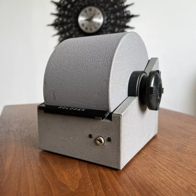 ✨Mid Century Vintage ROLODEX Flip Open Rotary Business Card File 1970s