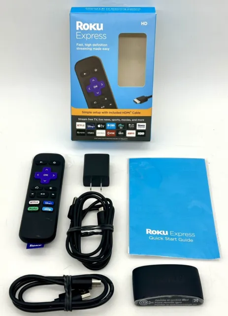 Roku Express HD 3930R Streaming Media TV News Sports Music Streamer VGC L@@K