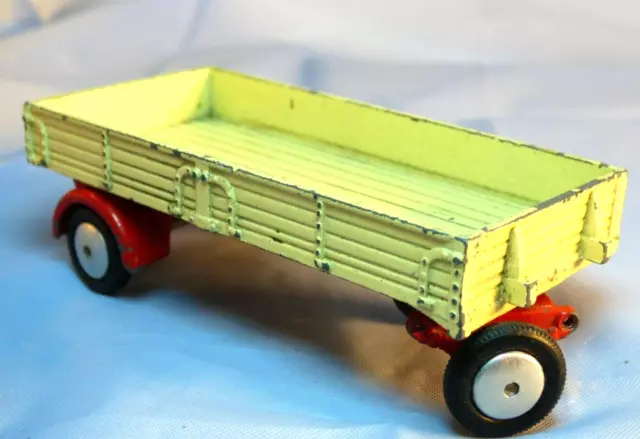 Corgi 100 Dropside Trailer Cream Red Farm Vehicle Model Toy Vintage 2