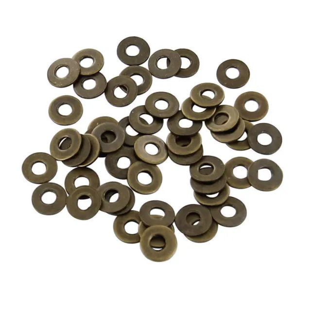 50 Pieces Medieval Solid Brass Washers Leather Craft - Antiqued Finish