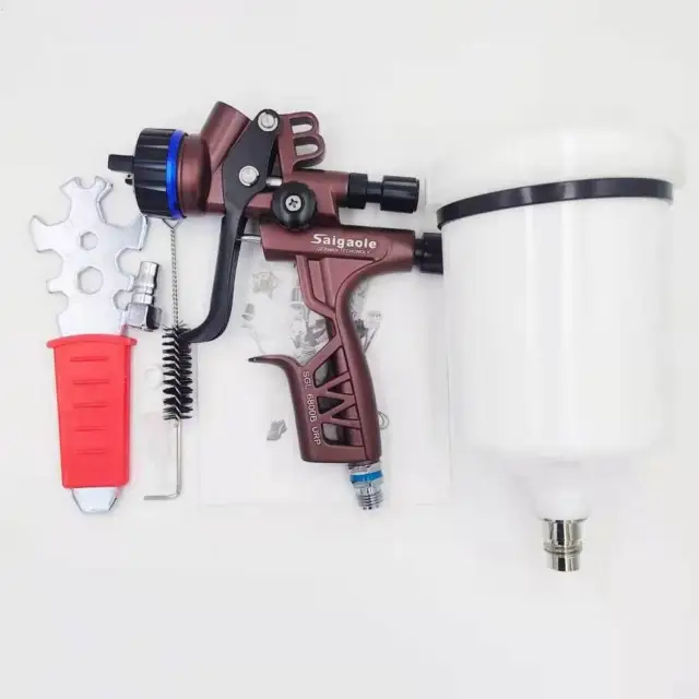 600ml Air Paint Spray Gun HVLP 1.3mm Sprayer Gravity Feed Primer Painting Tool