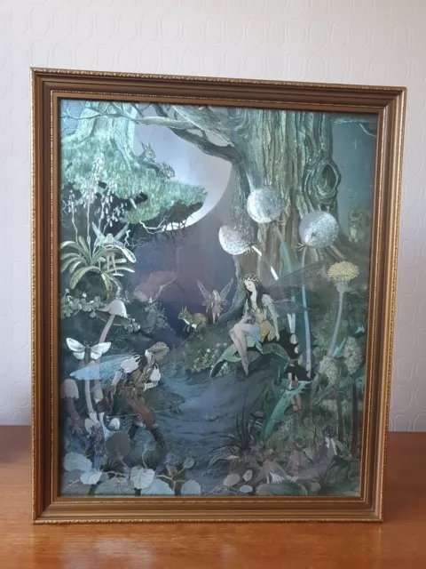 Large Framed Vintage Dufex Foil Art Print By Jean & Ron Henry The First Meeting"