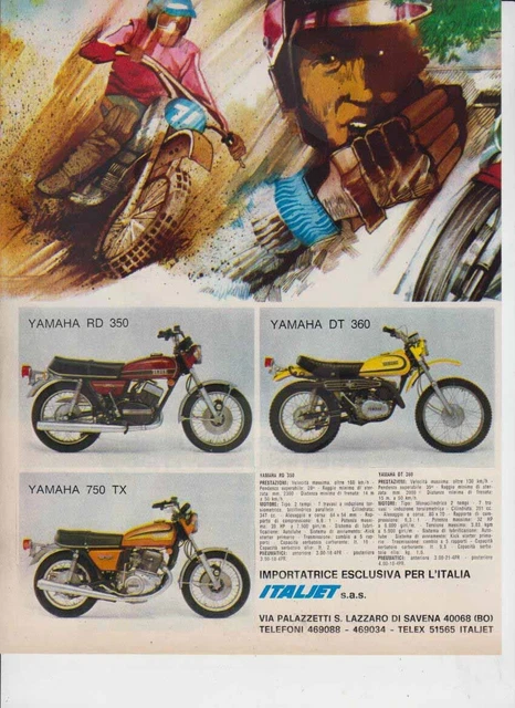 ADVERTISING PUBBLICITÀ MOTO YAMAHA MODELLI 1974-MAXIMOTO MOTOGIAPPONESI EPOCA EUR 7,50 - IT