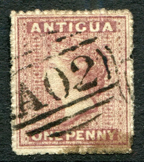 Antigua 1863-67 wmk. small star 1d dull rose SG 6 used (cat. £55) faults