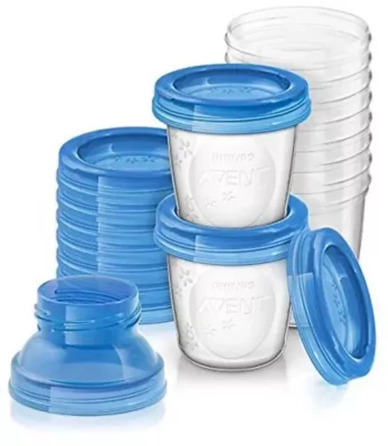 Philips SCF618 10 Avent Reusable Breast Milk Storage Cups - Pack of 10