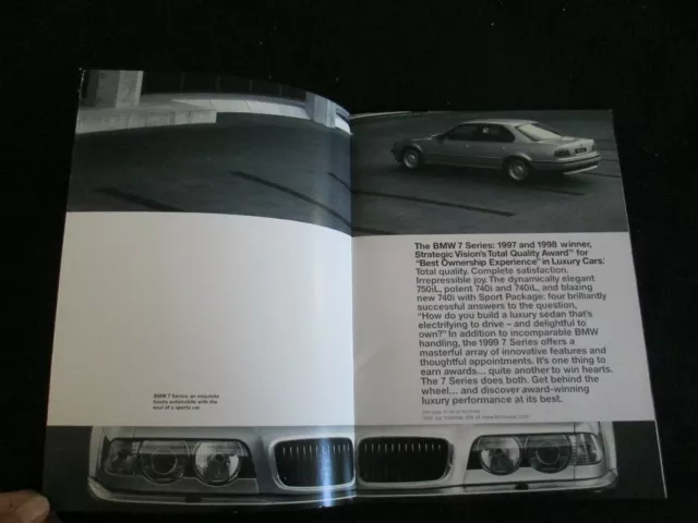 1999 BMW 7 Series US Prestige Brochure '99 740i Sport iL 750iL E38 Sales Catalog 2