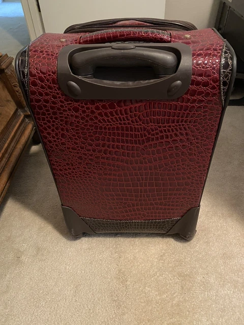 Samantha Brown Luggage 22" Hardside Spinner Travel Pilot Case  ~ Burgundy Red 2