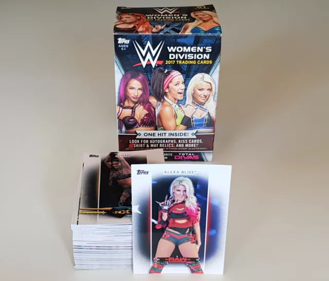 WWE Wrestling Womens Division 2017 Topps komplett 100 Trading Cards + Schachtel