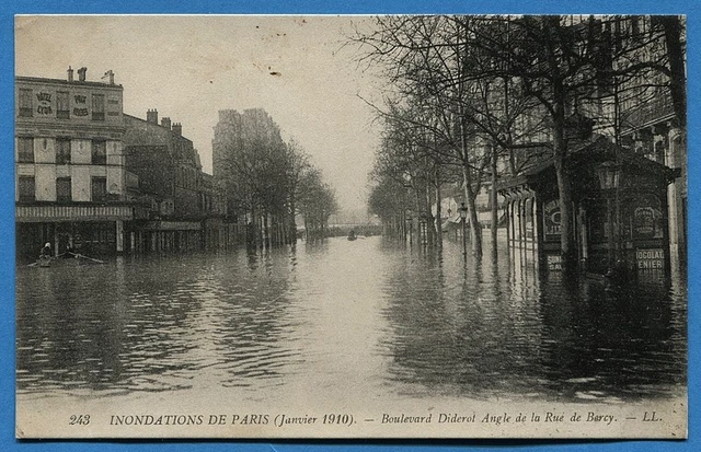 carte postale inondation paris janvier 1910