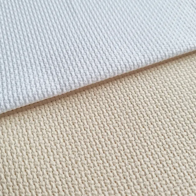 14 and 16 Count Aida Cross Stitch Fabric Various Sizes and Colours White Cream