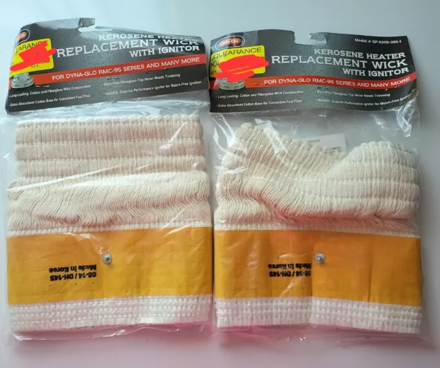 Dyna-Glo RW11C8 Replacement Wick With Ignitor Portable Heater White 2 Pack