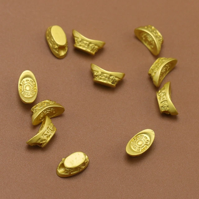 10 Pcs Goldene Barren Charme Legierung Anhänger Charme Schmuck Machen Zubehör