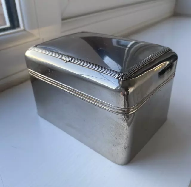 WMF Jugendstil Secessionist silver plated sugar coffee storage caddy tin c. 1909