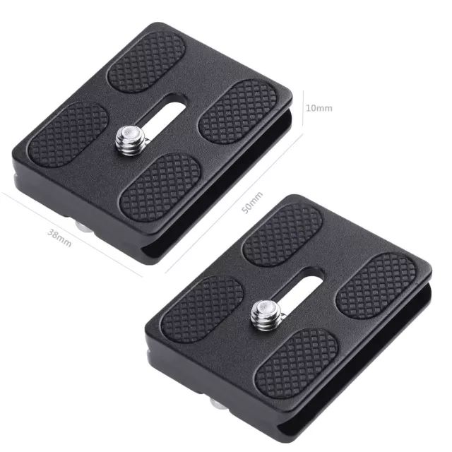 2Pcs PU-50 Quick Release Plate for Benro Mefoto Arca Swiss Tripod Ball Head