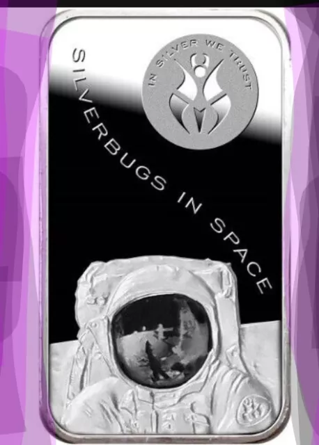 1 Oz Silver  Bar Silverbugs In Space