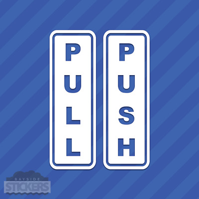 Push Pull Door Sign Entrance Exit Vinyl Decal Sticker