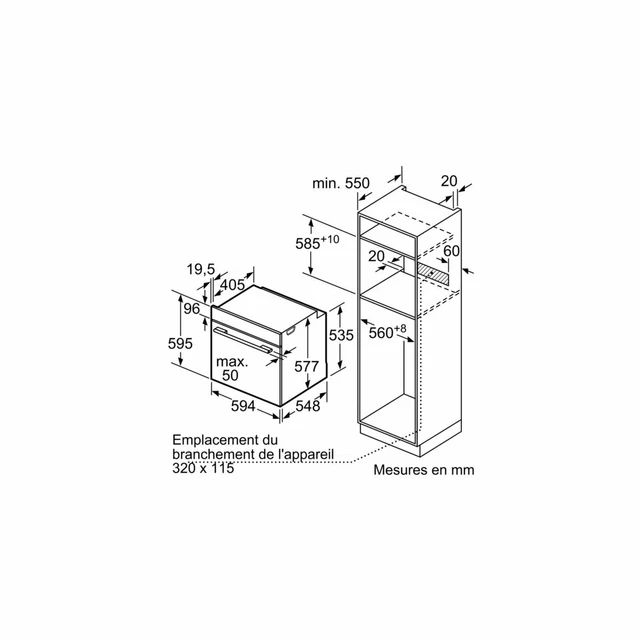 Four encastrable NEFF B3ACI5AN0  N50 9