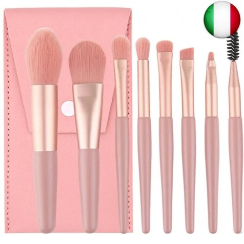 REQAG 8 Pezzi Pennelli Make Up Professionali Set Pennelli da Trucco con Trousse