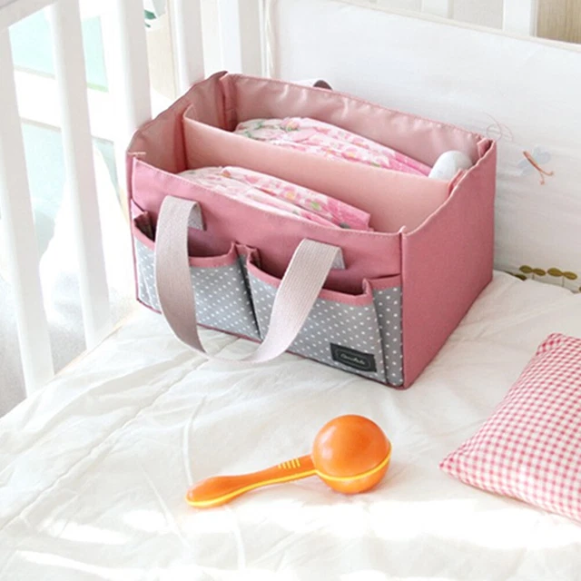 Baby Diaper Caddy Holder Bag Maternity Nursery Organizer Storage (Pink) 8