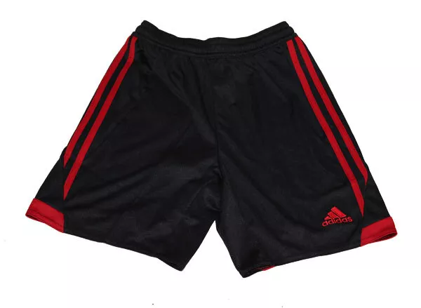 P ADIDAS PANTALONI TEMPO LIBERO PANTALONCINI NERI ROSSI D80519