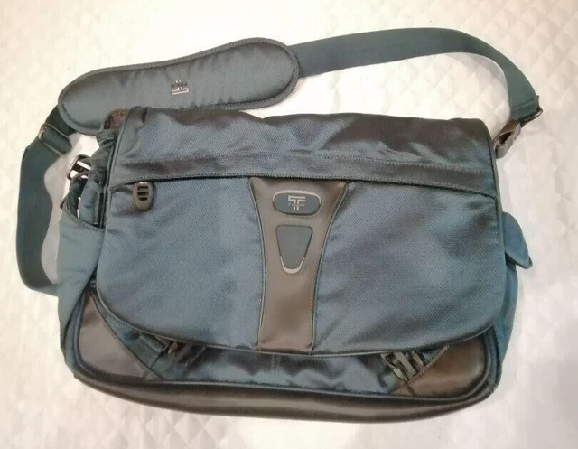 T-Tech by TUMI Shoulder bag Briefcase Business Nylon Black Blue Used From Japan
