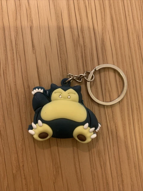 Neu Pokémon Schlüsselanhänger 3D Metallring | Silikon Gummi |  Relaxo Snorlax