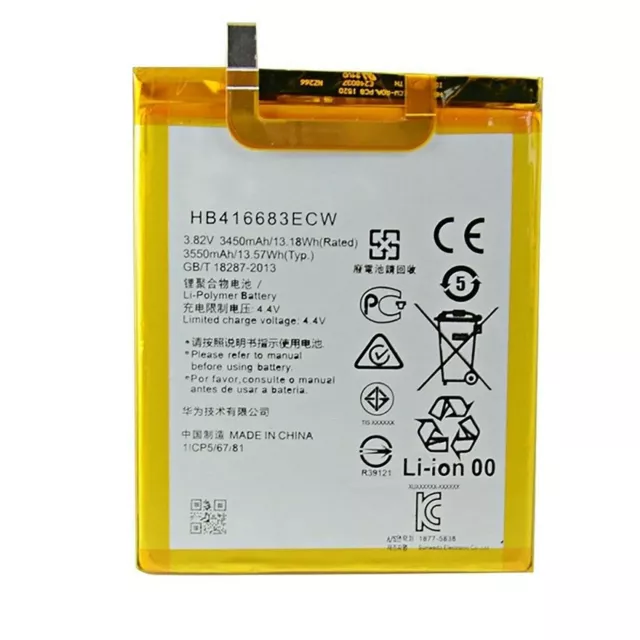 Batteria per, Huawei NEXUS 6P PLUS 3550mAh Pila Nuova Ricambio come HB416683ECW