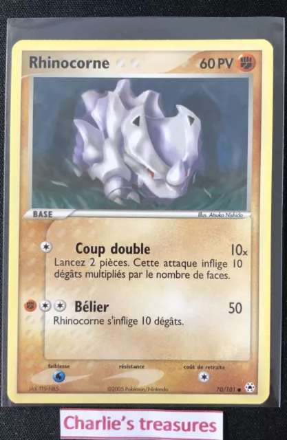 Carte Pokemon - Rhinocorne - 70/101 - Ex Légendes Oubliées - FR - NM+ / NEUF