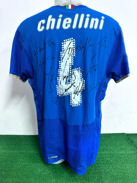 Maillot Italie Porté En Match Par CHIELLINI - 2008 - Occasion Avec COA ? - Vrai Collector !
