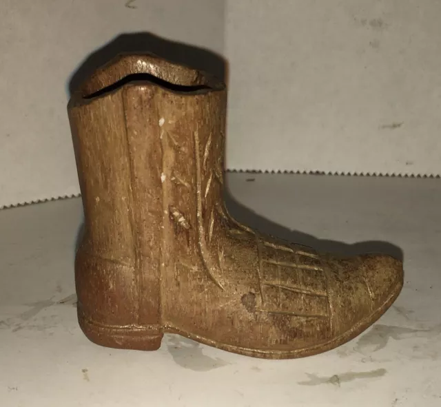 Vintage Carved Shoe Boot E.Kentucky Folk Art Cowboy Allegheny Appalachia