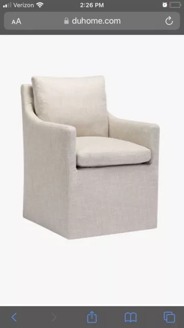 Denton Upholstered Rolling Dining Armchair