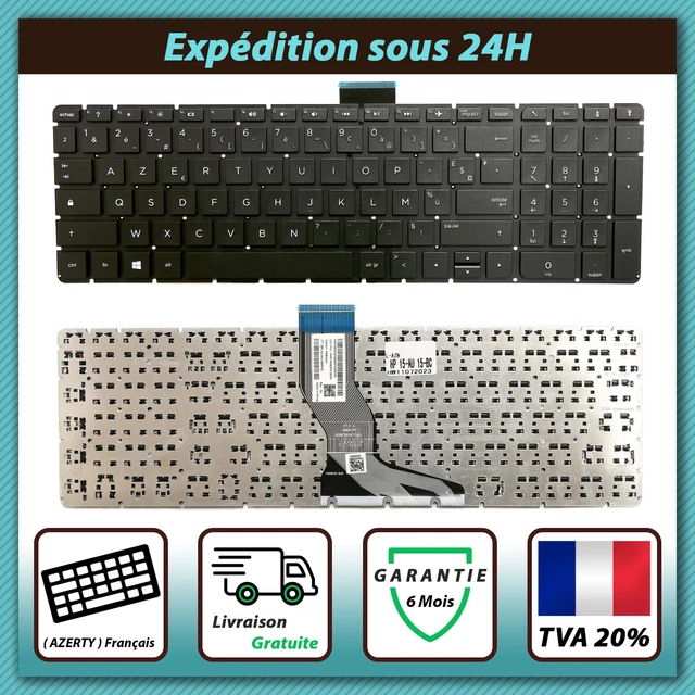 Clavier AZERTY Français Pour HP Pavilion 15-A/G/H - Avec Cadre, Neuf, Marque Kinpower