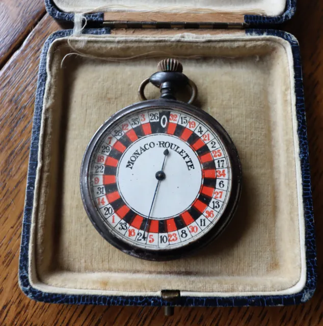 "Pocket Watch" "Game Clock" Mechanical Roulette Monte-Carlo  circa 1920`s