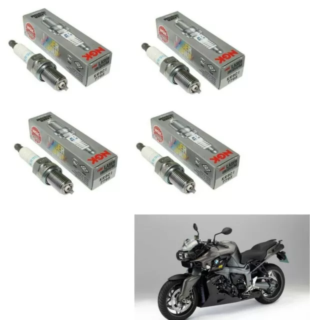 Kit 4 Candele Iridium Ngk Kr9Ci Bmw K1200R 2005 2008 K1200 R 2005 2006 2007 2008