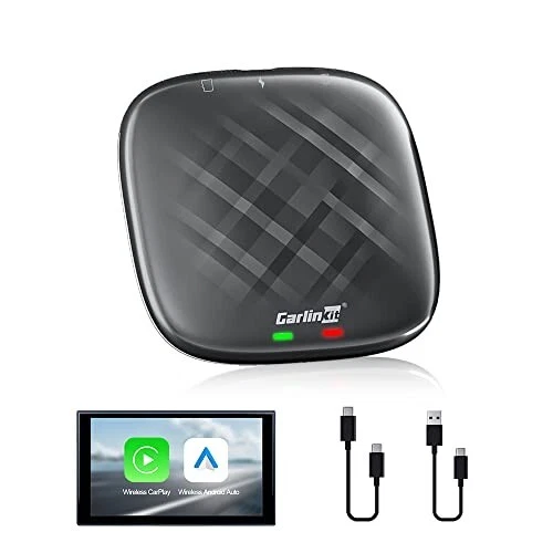 CARLINKIT WIRELESS ANDROID Auto Apple CarPlay Ai Box Adapter, Netflix