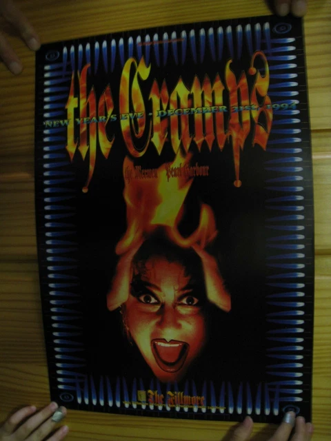 The Cramps Poster Fillmore New Year's Eve 1994 Mermen Pearl Harbour The Cramps Poster Fillmore New Year's Eve 1994 Mermen Pearl Harbour