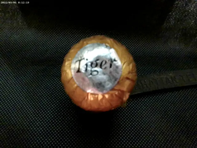 antique vintage TIGER wrapped  golf ball