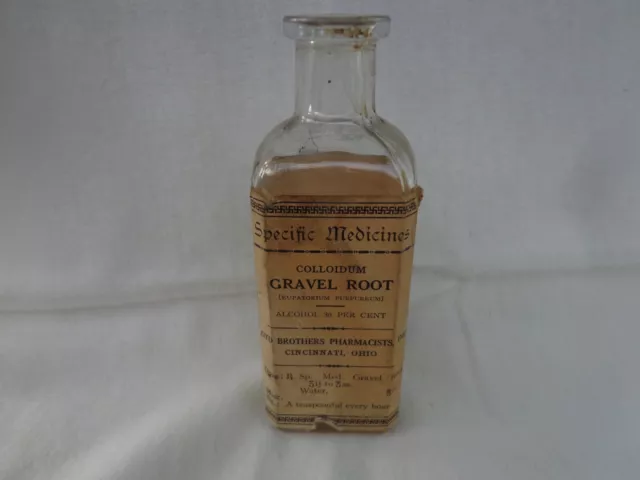 Antique Specific Medicines Lloyd Brothers Medicine Bottle Gravel Root
