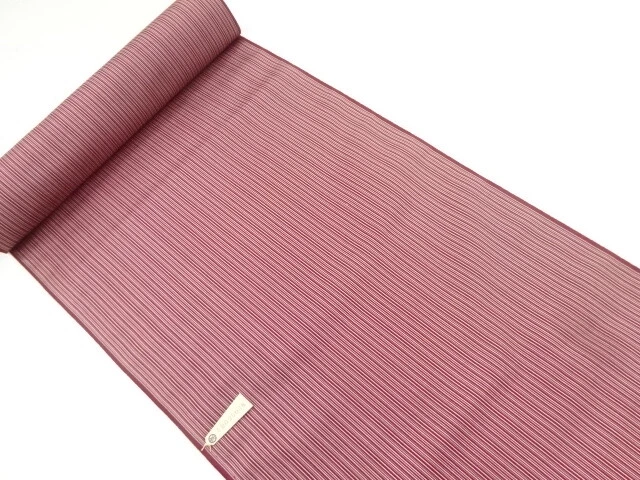 6628472: Japanese Kimono / Antique Bolt For Rain Coat / Woven Stripe