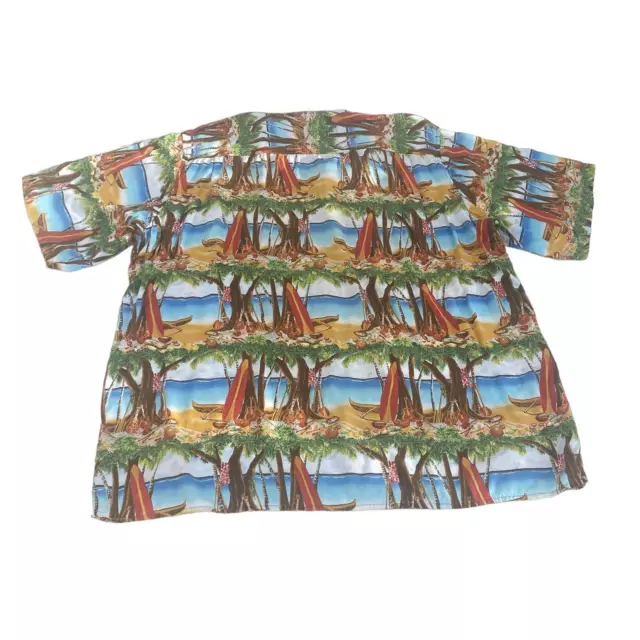 reyn spooner Hawaiian Shirt peggy chun button up Surfboard Spun Rayon Mens Large 2