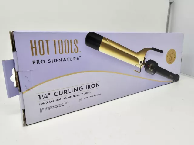 Hot Tools Pro Signature Series Gold 1-1/4" Curling Iron Wand (HTIR1576)